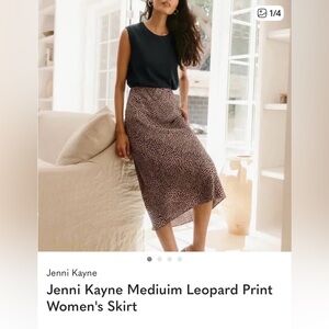 Jenni Kayne Brown Leopard Midi Skirt